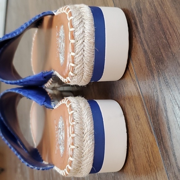 Vince Camuto Belisnda Leather Crossband Slide Platform Sandles Size 8W - Picture 7 of 17